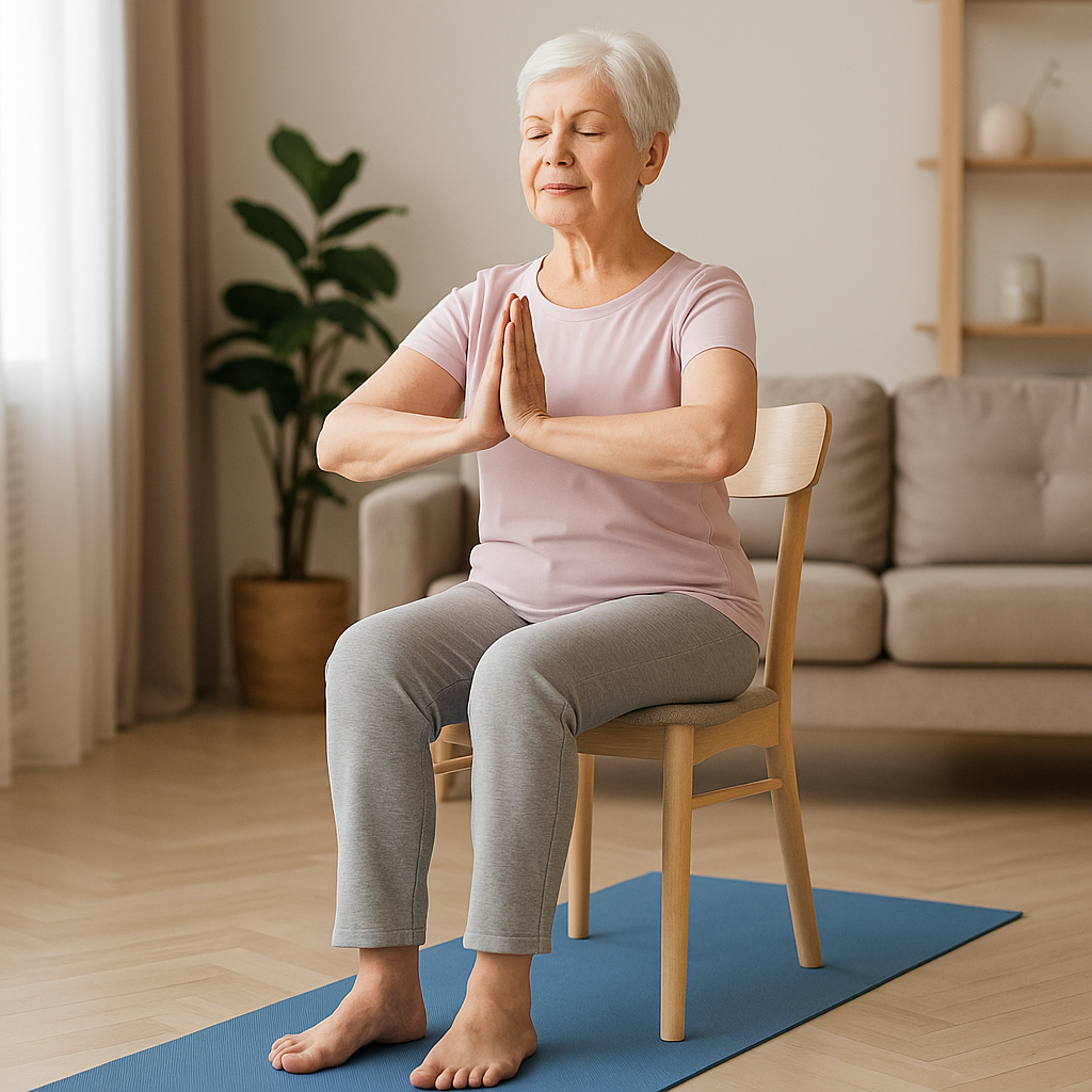Yoga sur chaise pour seniors
